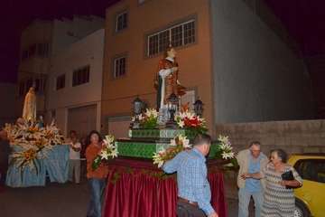 Misa y procesión religiosa en el El Calero de Telde (Foto Francisco Javier Santana)